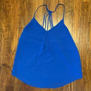 Norah Cobalt Blue Strappy V-Neck Camisole Top Size Small